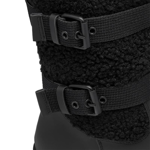Waterproof Fur Lining Mid Calf Snow Boots - BLACK - 3